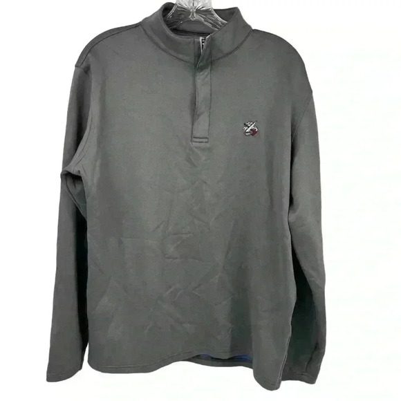Peter Millar Men's Gray Quarter-Zip Pullover Size L Golf Casual - Picture 1 of 8